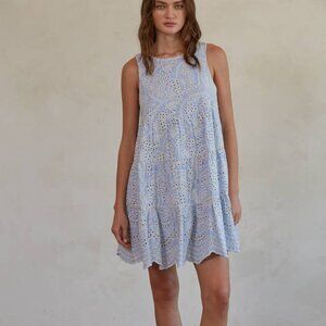 NWT By Together Fae Babydoll Eyelet Dress Pockets Sizes Small-Large